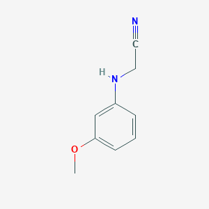 molecular formula C9H10N2O B12116485 Acetonitrile, 2-[(3-methoxyphenyl)amino]- CAS No. 28354-26-9