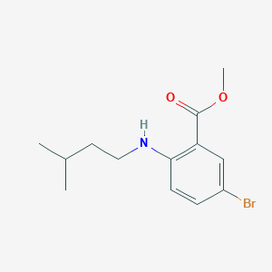 molecular formula C13H18BrNO2 B12116547 Benzoic acid, 5-bromo-2-[(3-methylbutyl)amino]-, methyl ester CAS No. 937678-71-2