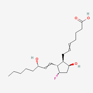 molecular formula C20H33FO4 B1211655 7-[(1R,2R,3S,5S)-3-fluoro-5-hydroxy-2-[(3S)-3-hydroxyoct-1-enyl]cyclopentyl]hept-5-enoic acid 