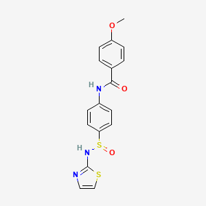 molecular formula C17H15N3O3S2 B12116555 4-Methoxy-N-[4-(thiazol-2-ylsulfinamoyl)-phenyl]-benzamide 