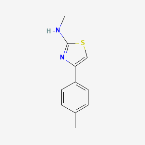 molecular formula C11H12N2S B12116566 2-Thiazolamine,N-methyl-4-(4-methylphenyl)-(9CI) 