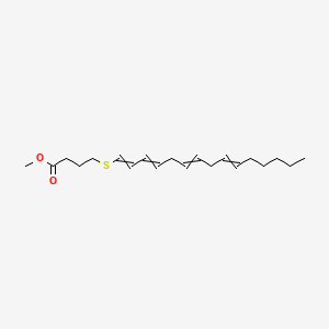 molecular formula C20H32O2S B1211661 Methyl 4-pentadeca-1,3,6,9-tetraenylsulfanylbutanoate 