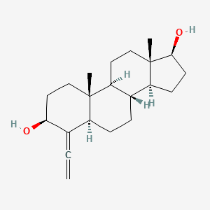 molecular formula C21H32O2 B1211669 4-Ethenylideneandrostane-3,17-diol CAS No. 84958-36-1