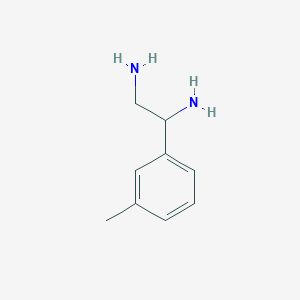 molecular formula C9H14N2 B12116742 1-(m-Tolyl)ethane-1,2-diamine 