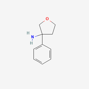 molecular formula C10H13NO B12116745 3-Phenyloxolan-3-amine 