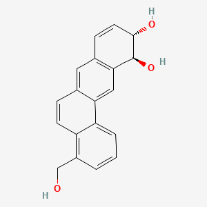molecular formula C19H16O3 B1211675 Benz(a)anthracene-10,11-diol, 10,11-dihydro-4-(hydroxymethyl)-, trans- CAS No. 88054-39-1