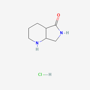 molecular formula C7H13ClN2O B12116756 Octahydro-1H-pyrrolo[3,4-b]pyridin-5-one hydrochloride 