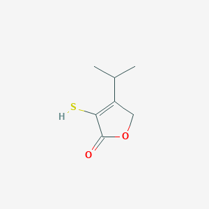 molecular formula C7H10O2S B121168 3-Propan-2-yl-4-sulfanyl-2H-furan-5-one CAS No. 149912-68-5