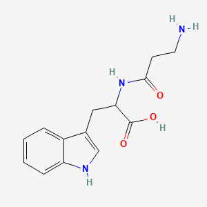 molecular formula C14H17N3O3 B12116827 2-(3-aminopropanoylamino)-3-(1H-indol-3-yl)propanoic acid 