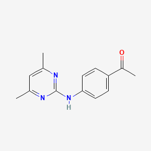 molecular formula C14H15N3O B1211688 1-[4-[(4,6-Dimethyl-2-pyrimidinyl)amino]phenyl]ethanone 