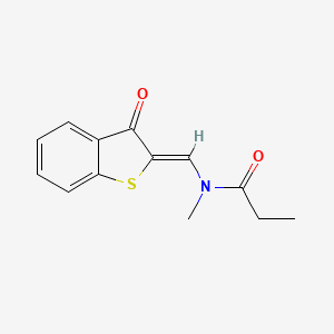 N-methyl-N-[(Z)-(3-oxo-1-benzothiophen-2-ylidene)methyl]propanamide