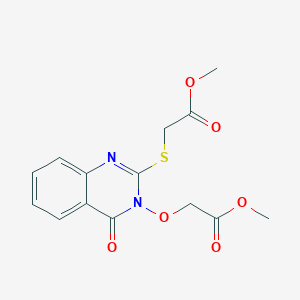2-[[2-[(2-Methoxy-2-oxoethyl)thio]-4-oxo-3-quinazolinyl]oxy]acetic acid methyl ester