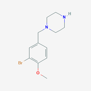 molecular formula C12H17BrN2O B12116925 1-(3-Bromo-4-methoxybenzyl)piperazine 