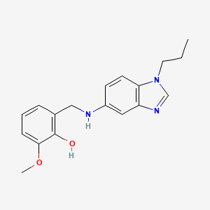 2-Methoxy-6-[[(1-propyl-5-benzimidazolyl)amino]methyl]phenol