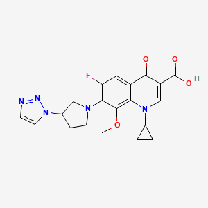 1-Cyclopropyl-6-fluoro-8-methoxy-4-oxo-7-[3-(triazol-1-yl)pyrrolidin-1-yl]quinoline-3-carboxylic acid