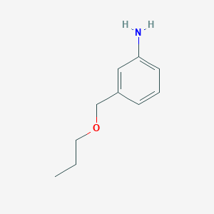 molecular formula C10H15NO B12116999 Benzenamine, 3-(propoxymethyl)- CAS No. 80171-97-7