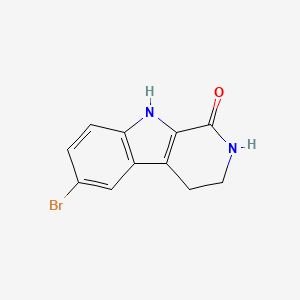 1H-Pyrido[3,4-b]indol-1-one, 6-bromo-2,3,4,9-tetrahydro-
