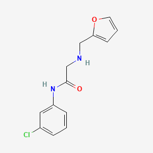 molecular formula C13H13ClN2O2 B12117003 N-(3-Chloro-phenyl)-2-[(furan-2-ylmethyl)-amino]-acetamide 