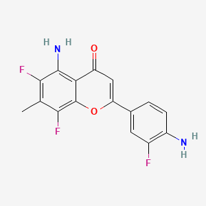 5-amino-2-(4-amino-3-fluorophenyl)-6,8-difluoro-7-methyl-4H-1-benzopyran-4-one