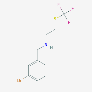 molecular formula C10H11BrF3NS B12117138 (3-Bromo-benzyl)-(2-trifluoromethylsulfanyl-ethyl)-amine 