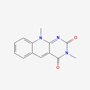 molecular formula C13H11N3O2 B1211714 Pyrimido(4,5-b)quinoline-2,4(3H,10H)-dione, 3,10-dimethyl- CAS No. 38559-35-2