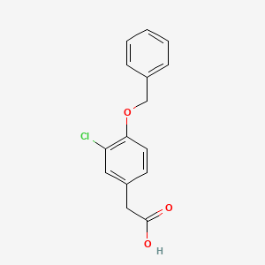 molecular formula C15H13ClO3 B1211715 [3-CHLORO-4-(PHENYLMETHOXY)PHENYL]ACETIC ACID CAS No. 60736-70-1