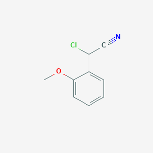 molecular formula C9H8ClNO B12117195 Benzeneacetonitrile, alpha-chloro-2-methoxy- CAS No. 90537-16-9