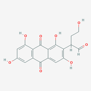 molecular formula C18H14O8 B1211726 Versiconal hydroxyaldehyde form CAS No. 62218-05-7