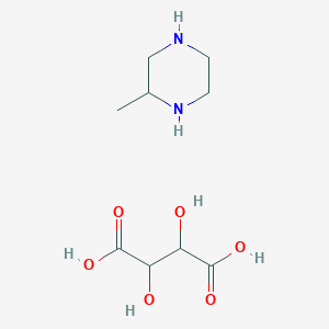 molecular formula C9H18N2O6 B12117284 2,3-Dihydroxybutanedioic acid; 2-methylpiperazine 
