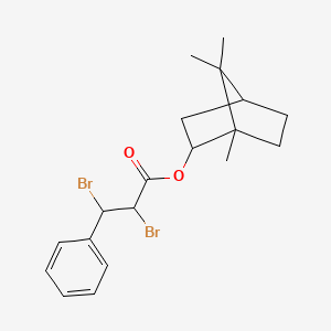 B1211729 Borneol, alpha,beta-dibromohydrocinnamate CAS No. 595-81-3