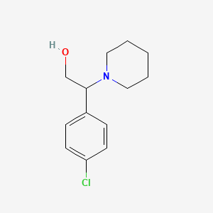 molecular formula C13H18ClNO B12117294 beta-(p-Chlorophenyl)-1-piperidineethanol CAS No. 7550-28-9