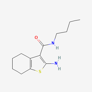 molecular formula C13H20N2OS B12117302 2-amino-N-butyl-4,5,6,7-tetrahydro-1-benzothiophene-3-carboxamide 