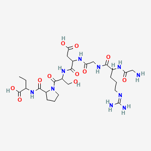 molecular formula C26H44N10O11 B12117392 H-Gly-Arg-Gly-Asp-Ser-Pro-Cys-OH 