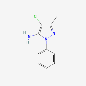molecular formula C10H10ClN3 B12117402 4-chloro-3-methyl-1-phenyl-1H-pyrazol-5-amine 
