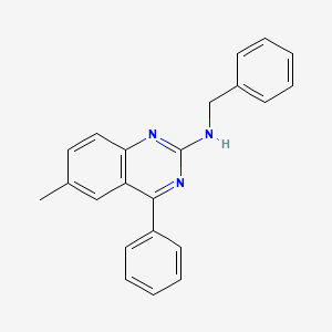 molecular formula C22H19N3 B12117404 N-benzyl-6-methyl-4-phenylquinazolin-2-amine 