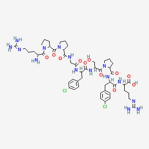 molecular formula C50H71Cl2N15O11 B12117475 (P-Chloro-phe5,8)-bradykinin 