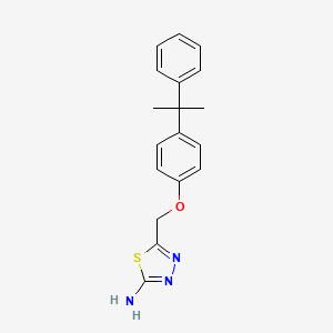 molecular formula C18H19N3OS B12117488 1,3,4-Thiadiazol-2-amine, 5-[[4-(1-methyl-1-phenylethyl)phenoxy]methyl]- CAS No. 299936-97-3