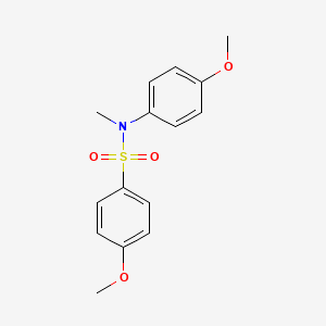 molecular formula C15H17NO4S B12117497 Benzenesulfonamide, 4-methoxy-N-(4-methoxyphenyl)-N-methyl- CAS No. 54437-70-6