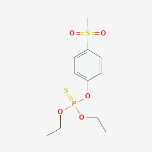 molecular formula C11H17O5PS2 B121175 Fensulfothion sulfone CAS No. 14255-72-2