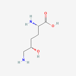 molecular formula C6H14N2O3 B12117510 (2S,5S)-2,6-diamino-5-hydroxyhexanoic acid CAS No. 18899-29-1