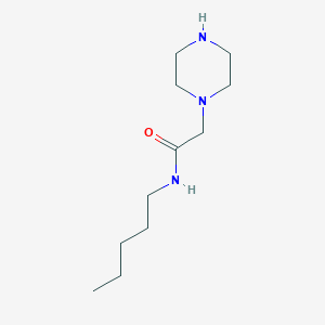 molecular formula C11H23N3O B12117598 N-Pentyl-2-(piperazin-1-YL)acetamide CAS No. 89433-50-1