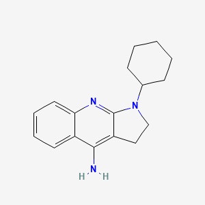 molecular formula C17H21N3 B1211762 1-Cyclohexyl-2,3-dihydropyrrolo[2,3-b]quinolin-4-amine 