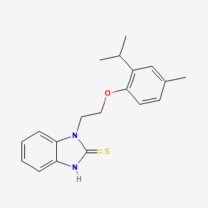 molecular formula C19H22N2OS B1211763 3-[2-(4-methyl-2-propan-2-ylphenoxy)ethyl]-1H-benzimidazole-2-thione 