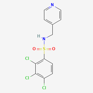 molecular formula C12H9Cl3N2O2S B12117642 2,3,4-trichloro-N-(pyridin-4-ylmethyl)benzenesulfonamide 