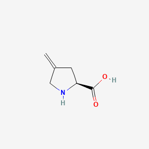 molecular formula C6H9NO2 B1211768 4-Methylene-L-proline CAS No. 20309-87-9