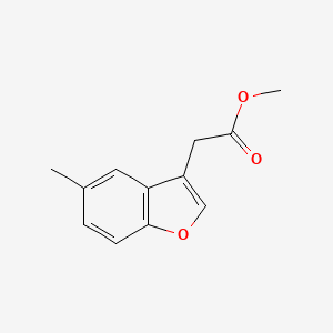 molecular formula C12H12O3 B12117688 3-Benzofuranacetic acid, 5-methyl-, methyl ester 