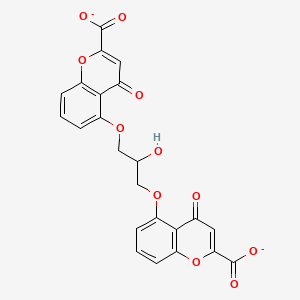 molecular formula C23H14O11-2 B1211774 色甘酸钠 