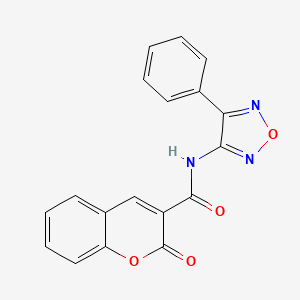 molecular formula C18H11N3O4 B12117757 2-oxo-N-(4-phenyl-1,2,5-oxadiazol-3-yl)-2H-chromene-3-carboxamide 
