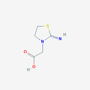 molecular formula C5H8N2O2S B12117762 (2-Imino-thiazolidin-3-yl)-acetic acid CAS No. 24918-26-1