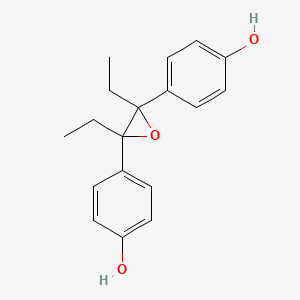 molecular formula C18H20O3 B1211782 alpha,alpha'-Diethyl-alpha,alpha'-epoxybibenzyl-4,4'-diol CAS No. 6052-82-0